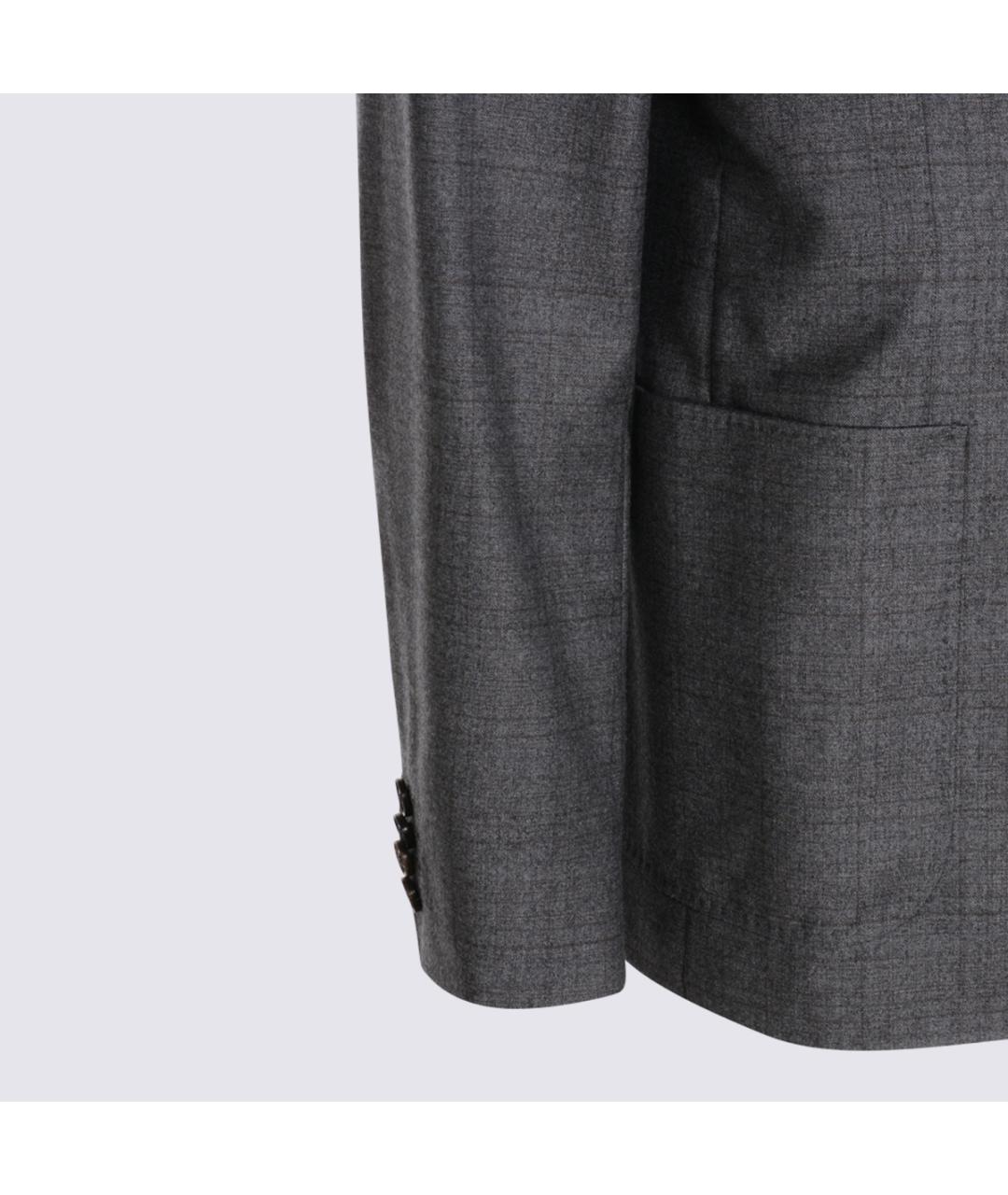 CANALI Серый шерстяной пиджак, фото 4