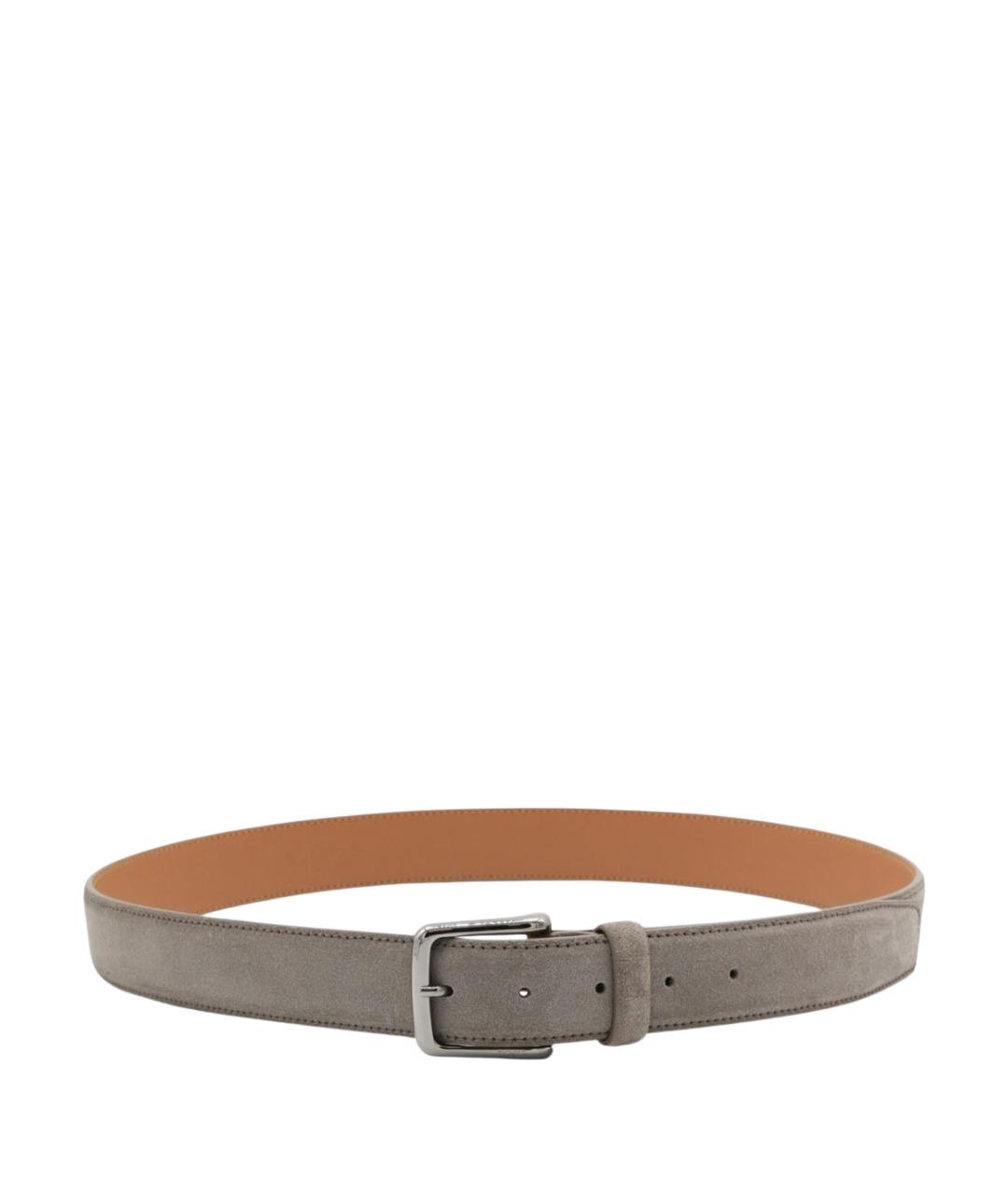 TOD'S Серый замшевый ремень, фото 1