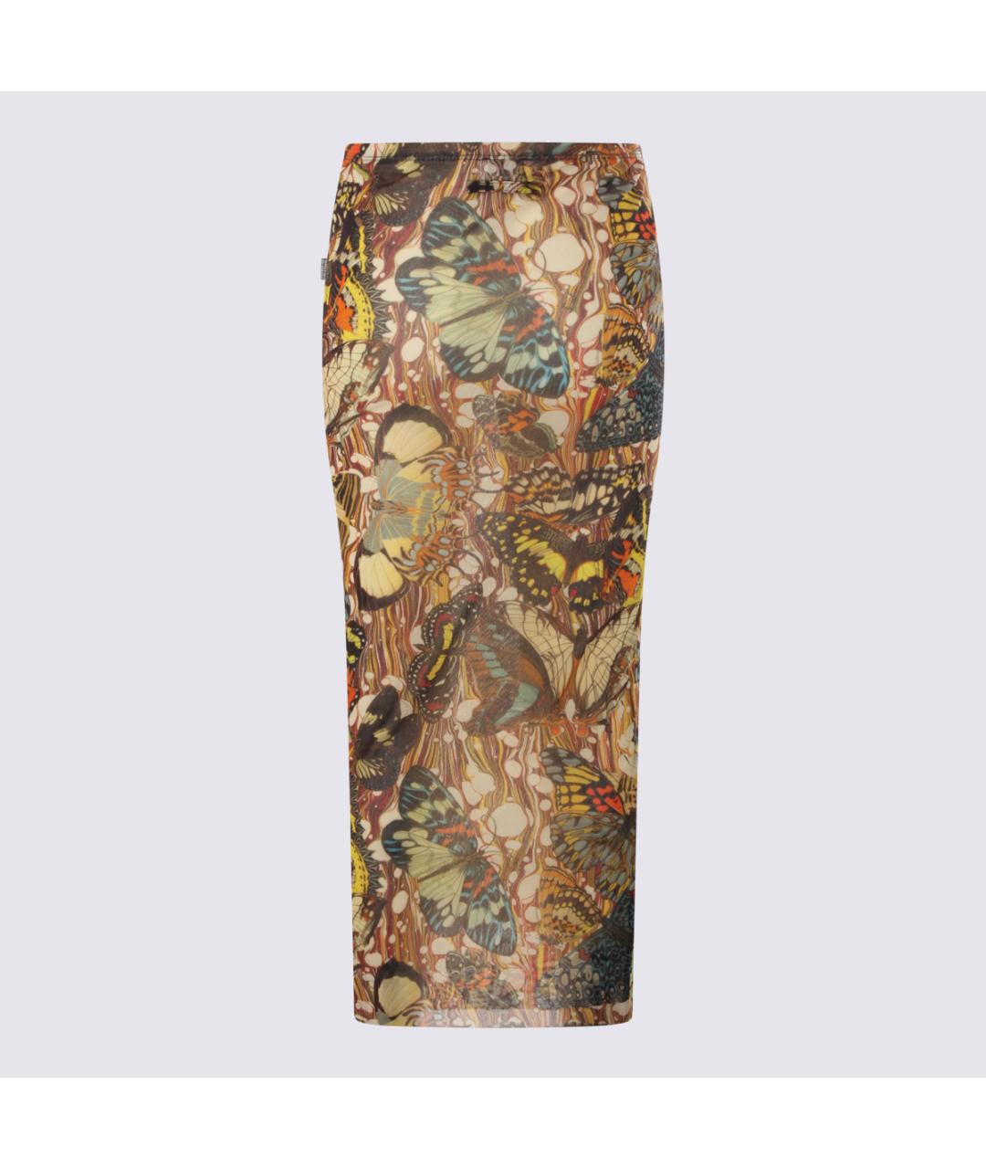 JEAN PAUL GAULTIER Мульти полиамидовая юбка миди, фото 2