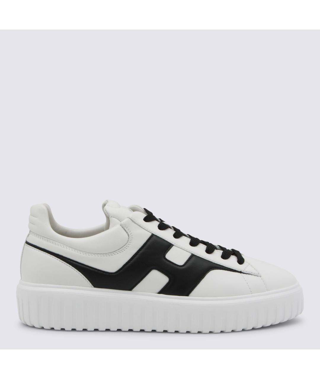 HOGAN Белые кожаные низкие кроссовки / кеды, фото 5
