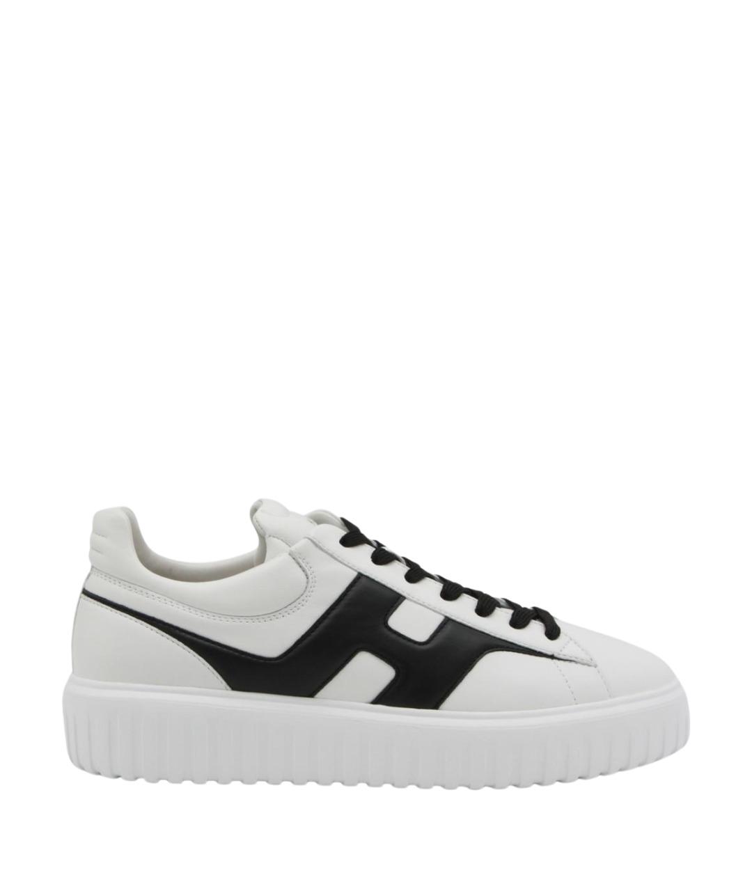 HOGAN Белые кожаные низкие кроссовки / кеды, фото 1