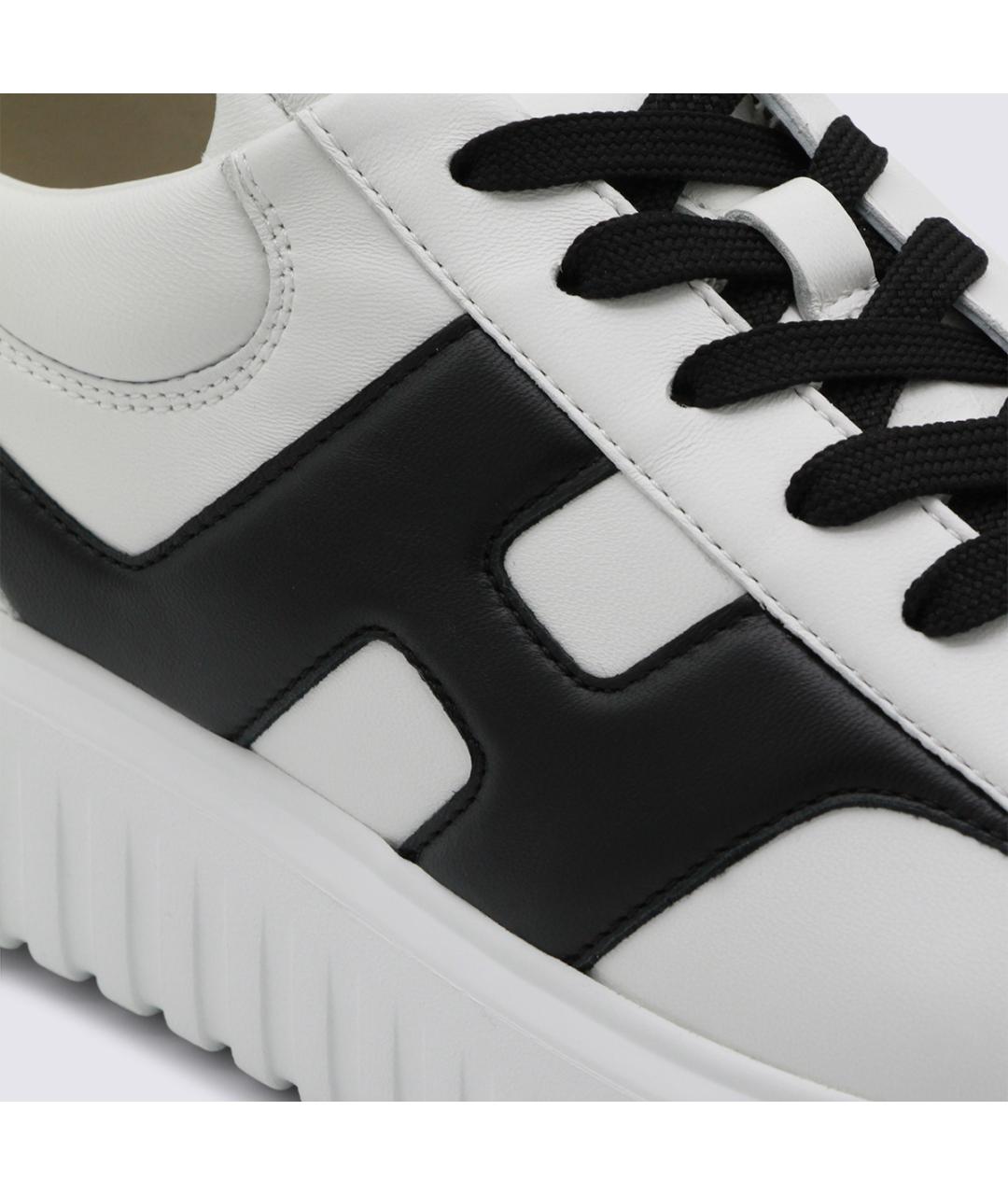 HOGAN Белые кожаные низкие кроссовки / кеды, фото 4