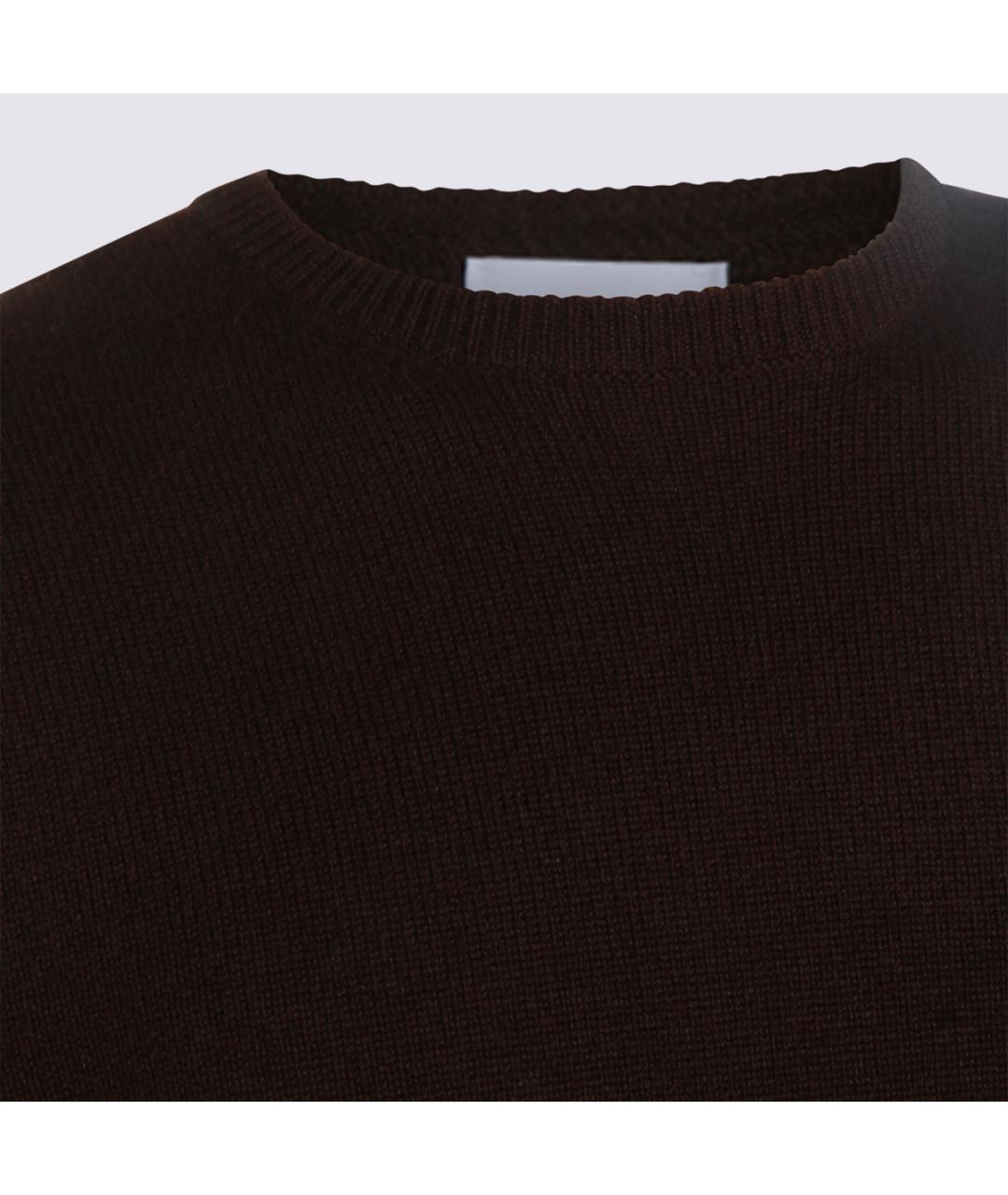 MALO Коричневый шерстяной джемпер / свитер, фото 4