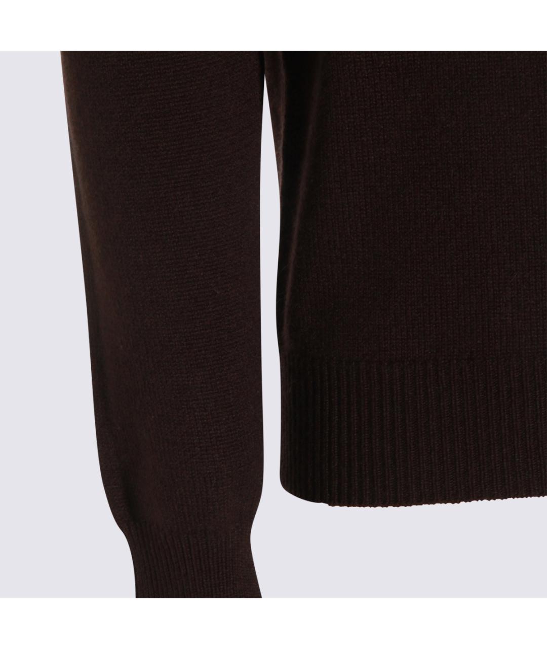 MALO Коричневый шерстяной джемпер / свитер, фото 3