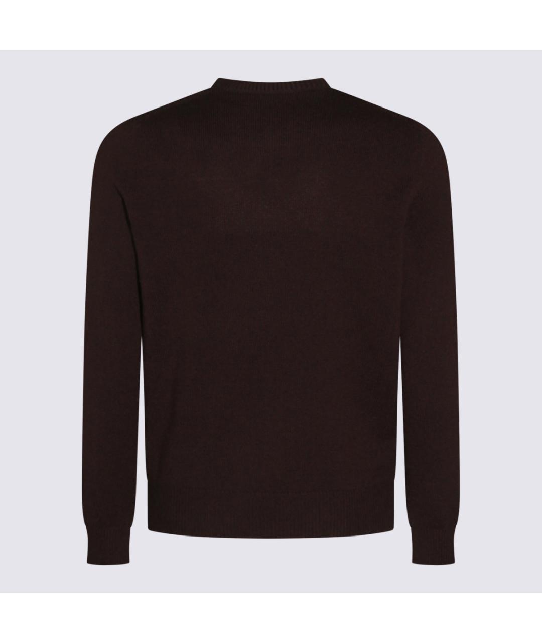 MALO Коричневый шерстяной джемпер / свитер, фото 2