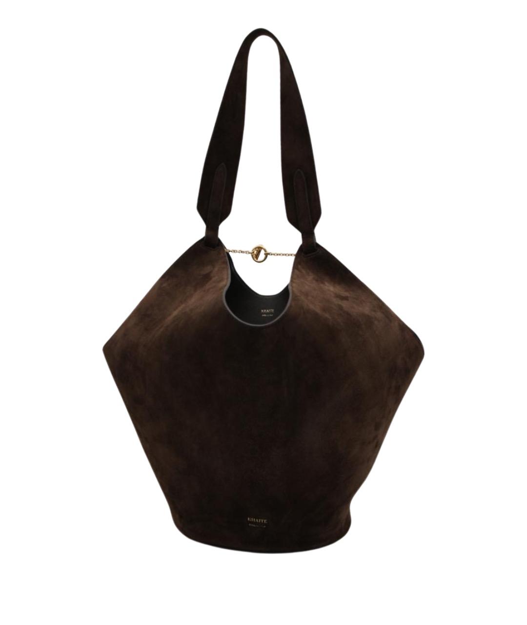 KHAITE Коричневая кожаная сумка тоут, фото 1