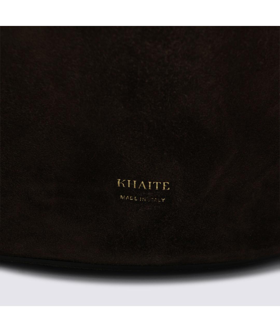 KHAITE Коричневая кожаная сумка тоут, фото 3