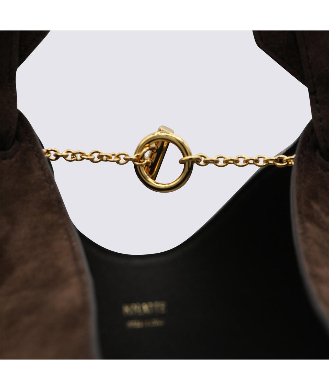 KHAITE Коричневая кожаная сумка тоут, фото 4