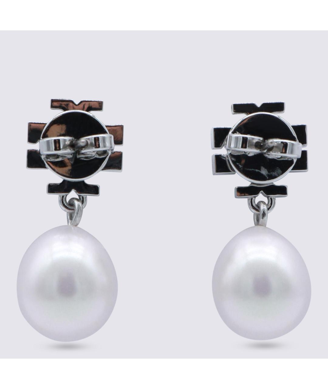 TORY BURCH Серебряные латунные серьги, фото 2