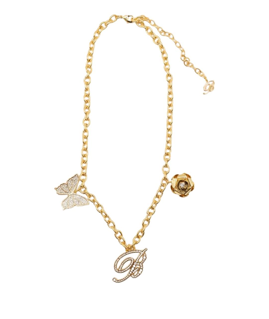 BLUMARINE Золотое латунное колье, фото 1