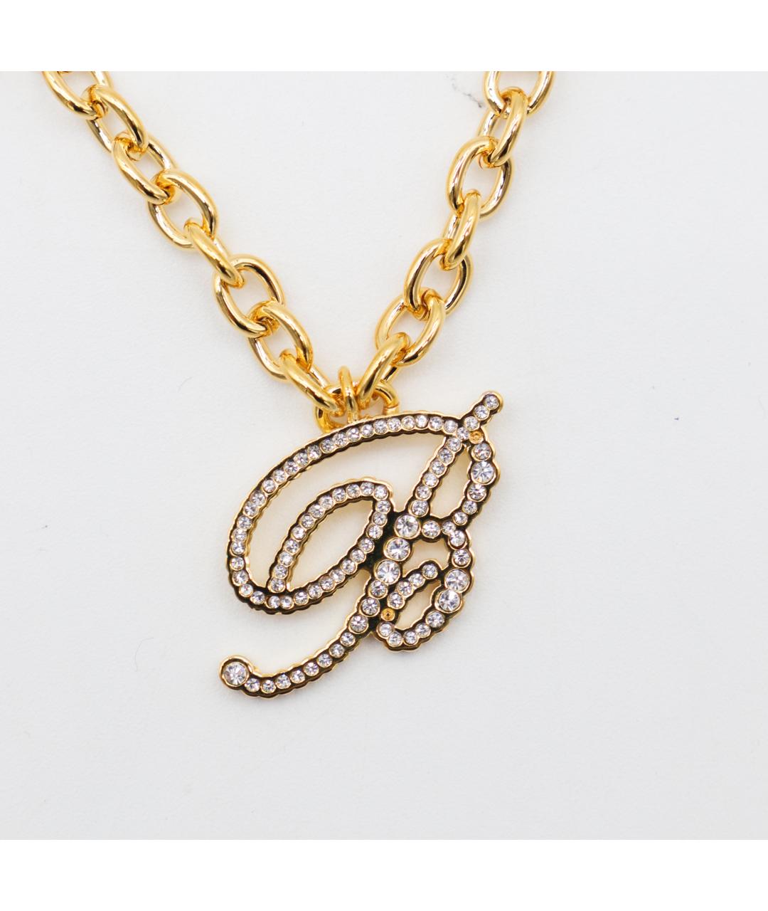 BLUMARINE Золотое латунное колье, фото 2