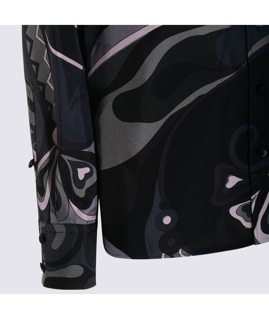 EMILIO PUCCI Черная шелковая рубашка, фото 4