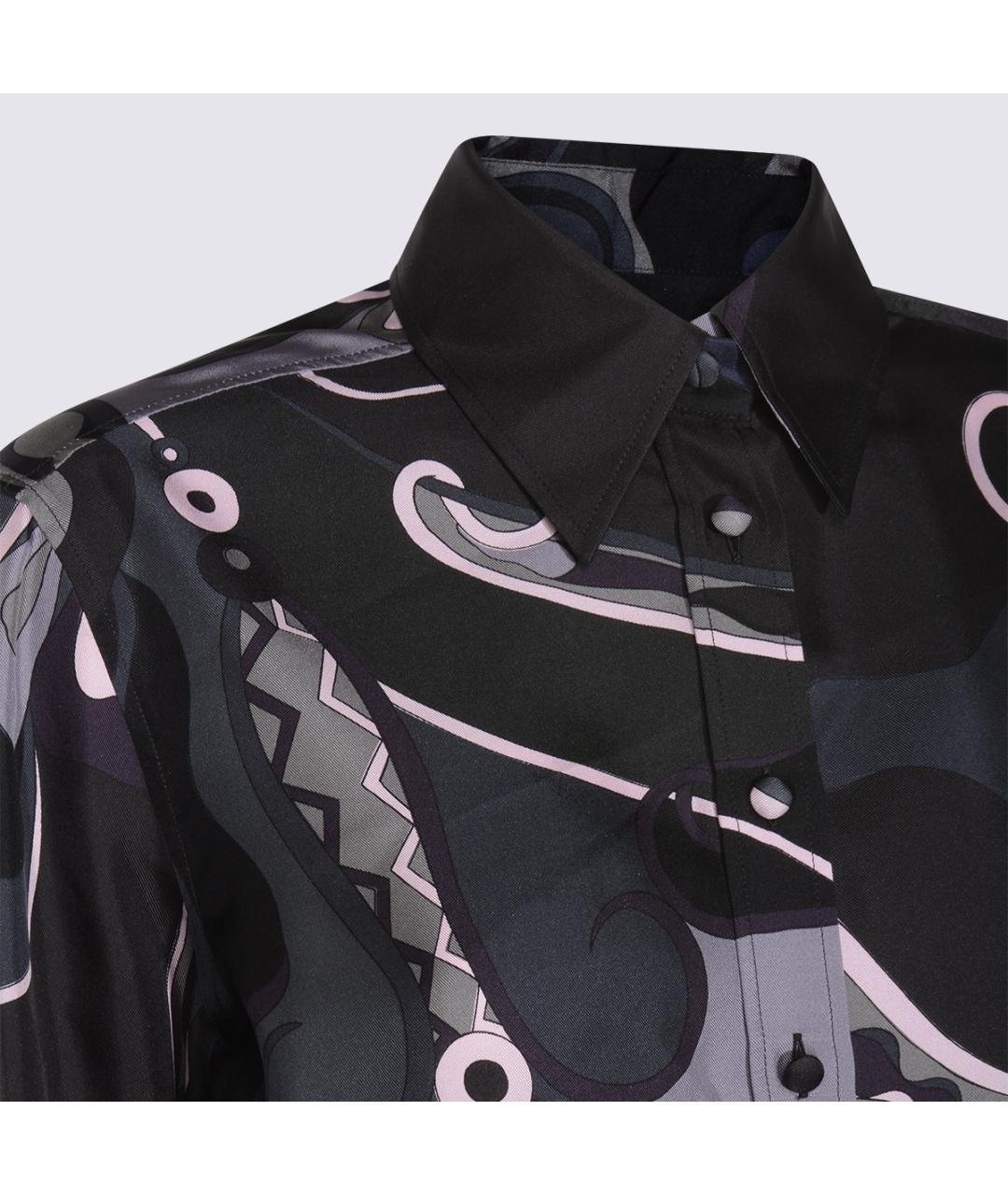 EMILIO PUCCI Черная шелковая рубашка, фото 3