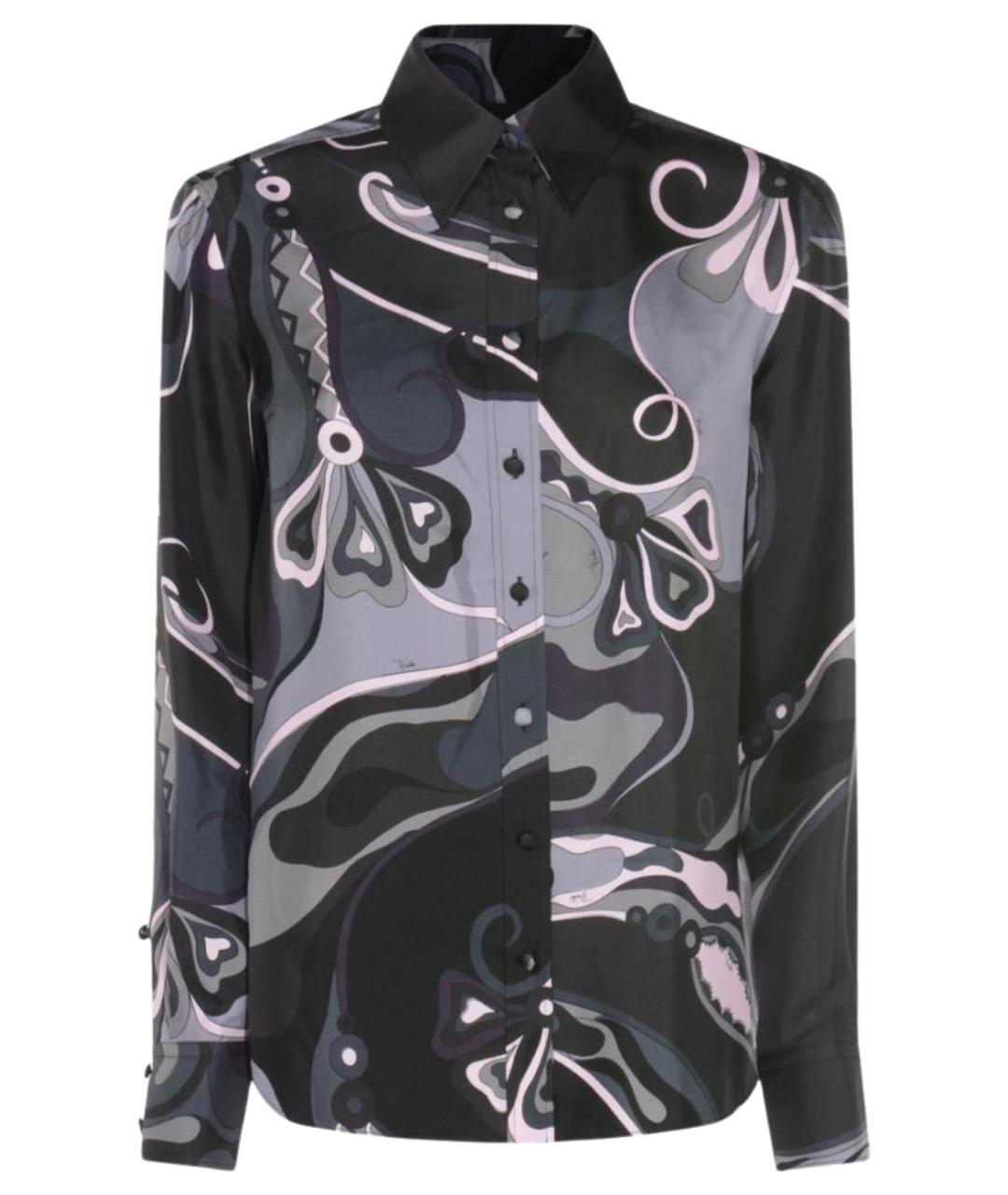 EMILIO PUCCI Черная шелковая рубашка, фото 1
