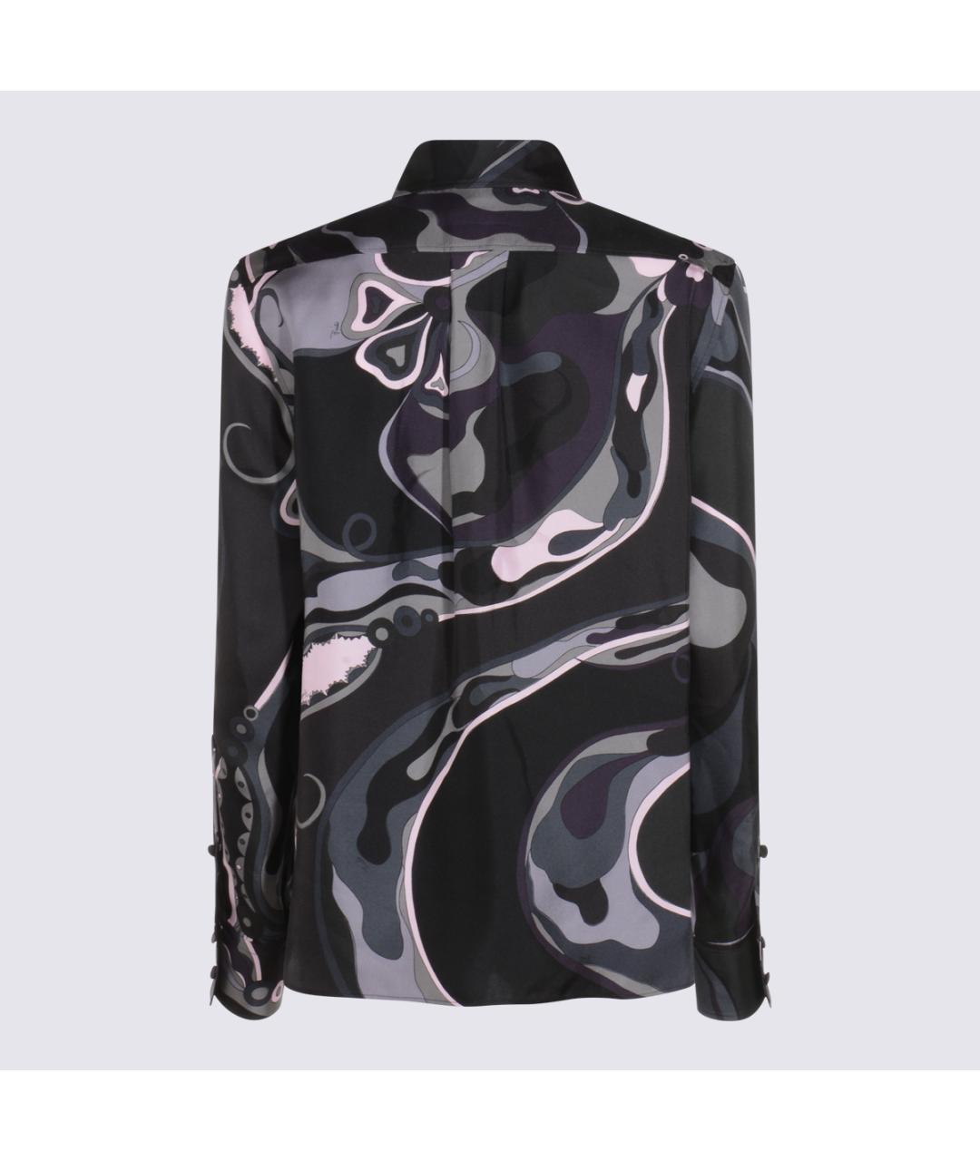 EMILIO PUCCI Черная шелковая рубашка, фото 2
