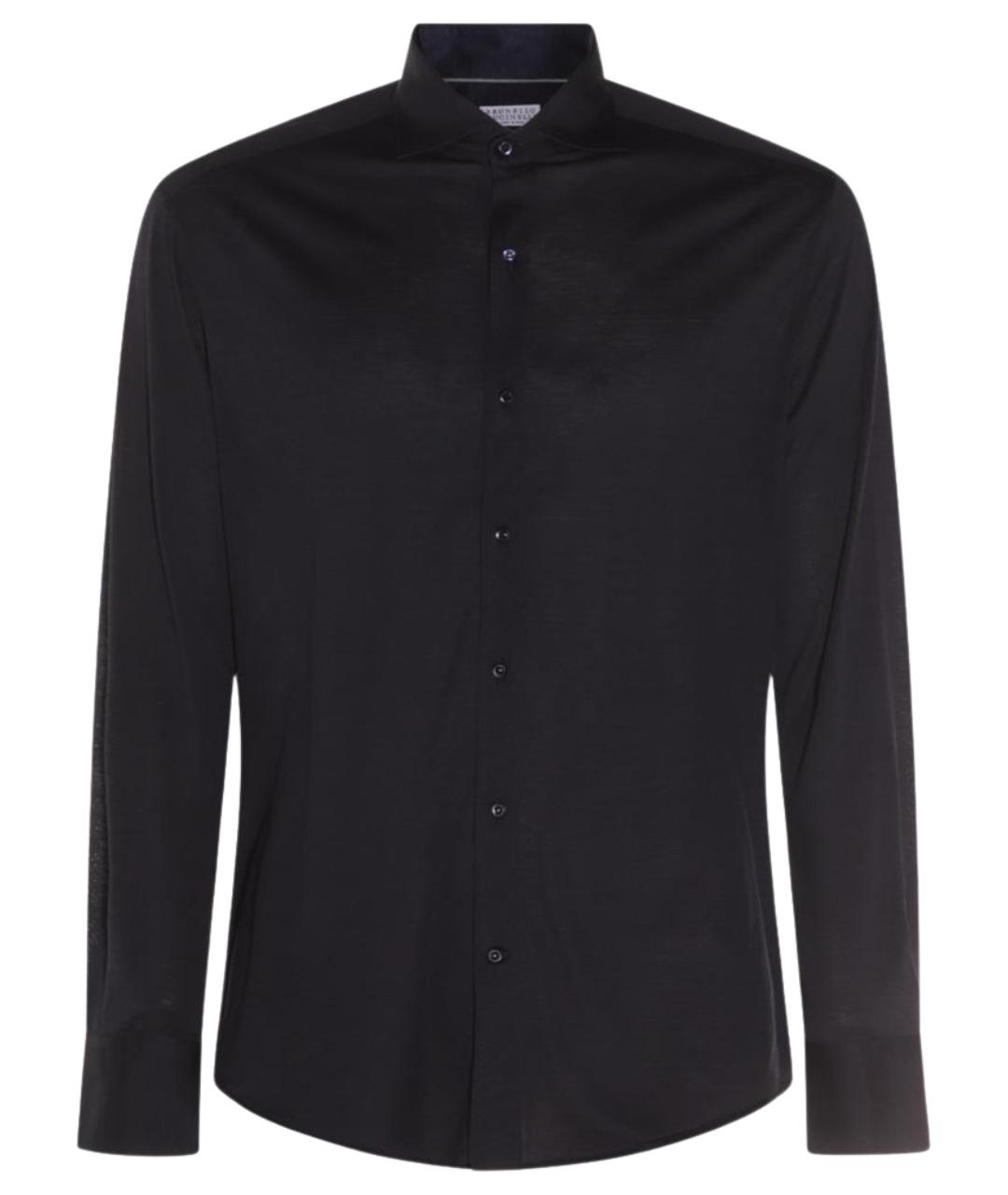 BRUNELLO CUCINELLI Черная шелковая кэжуал рубашка, фото 1