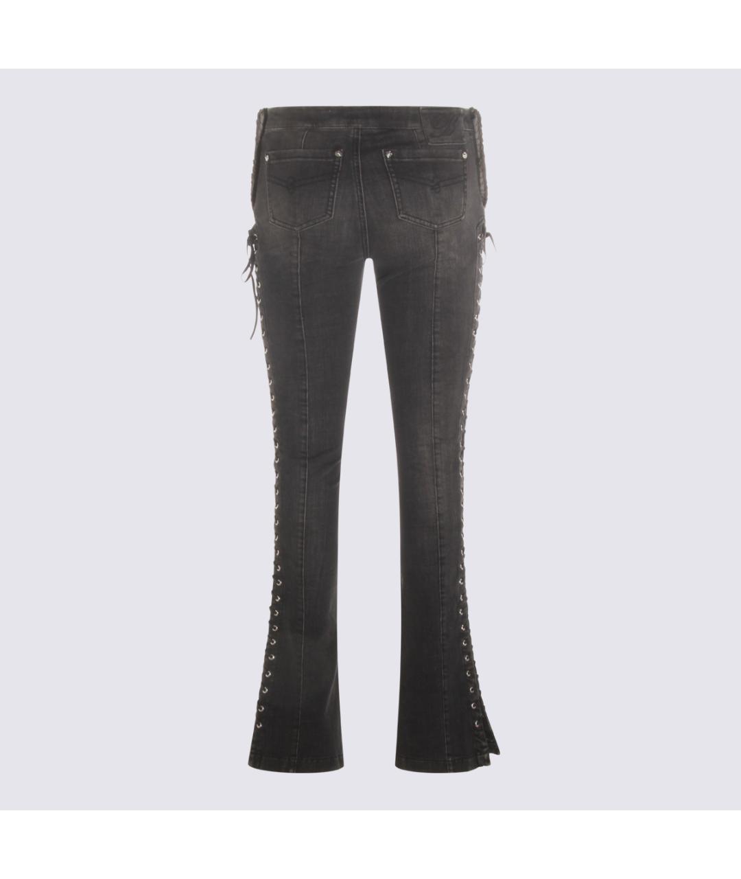 BLUMARINE Черные хлопковые джинсы слим, фото 2