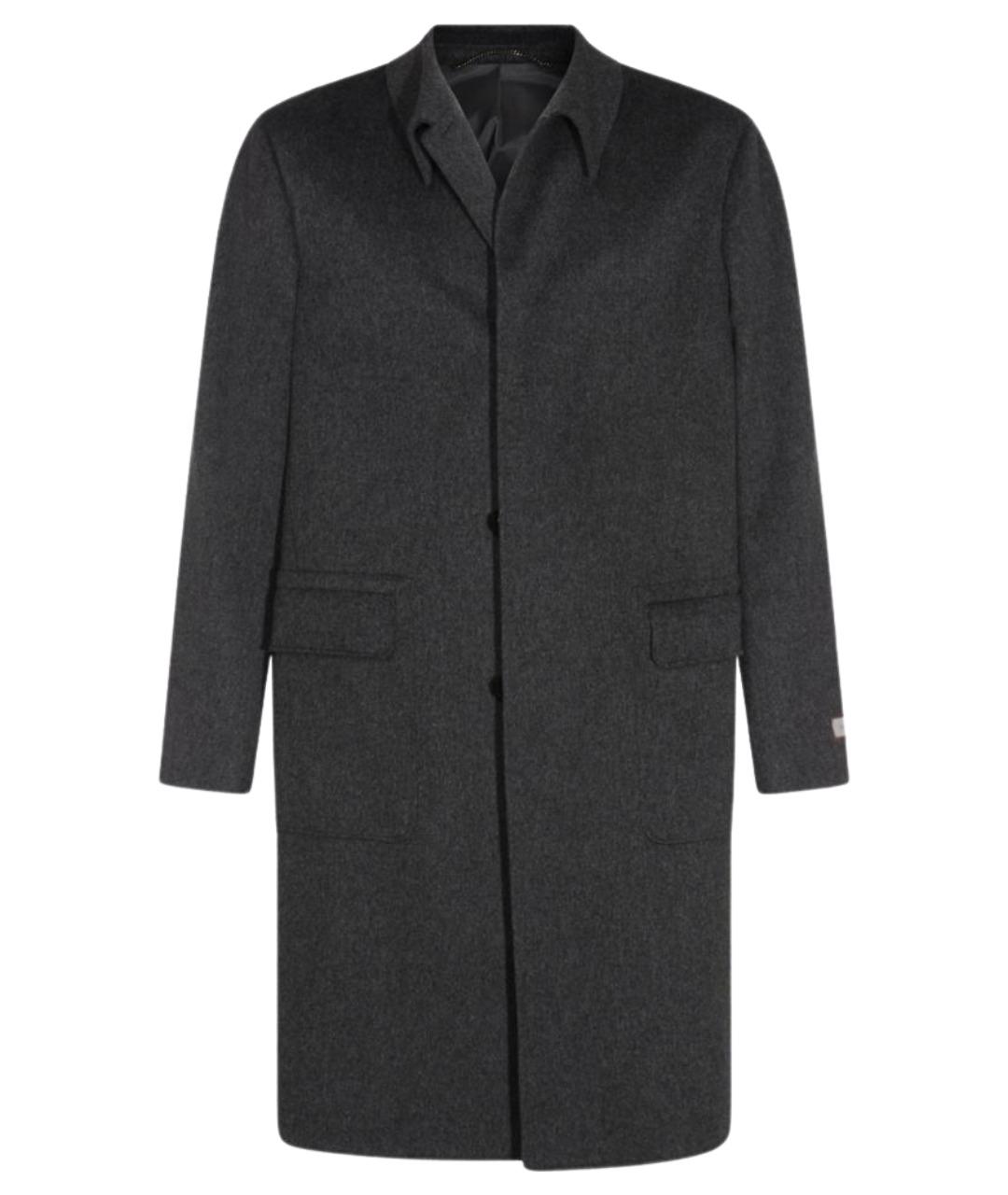 CANALI Серое шерстяное пальто, фото 1