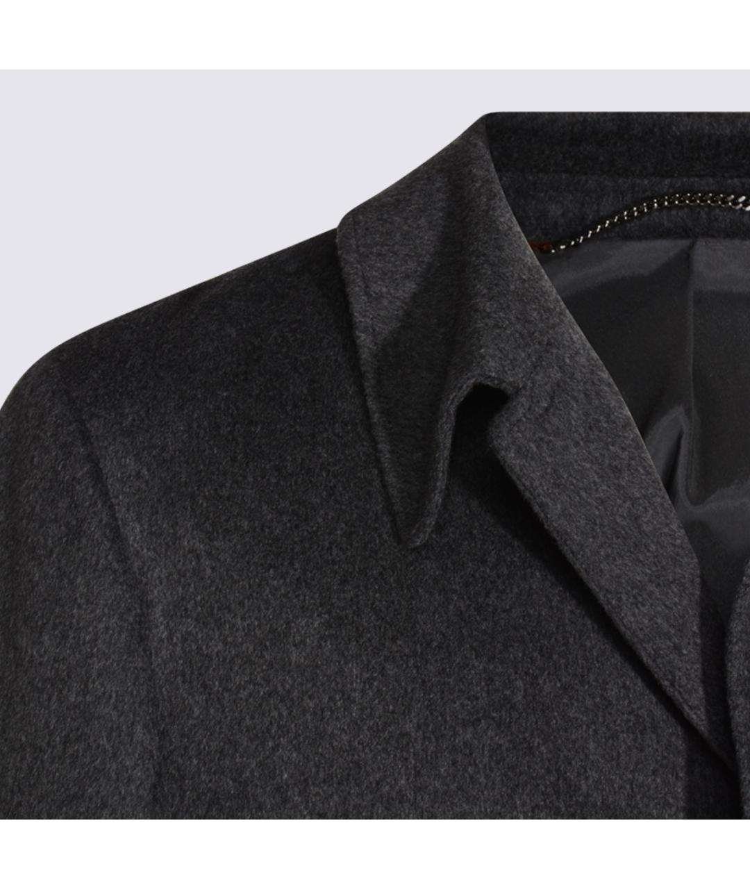 CANALI Серое шерстяное пальто, фото 4