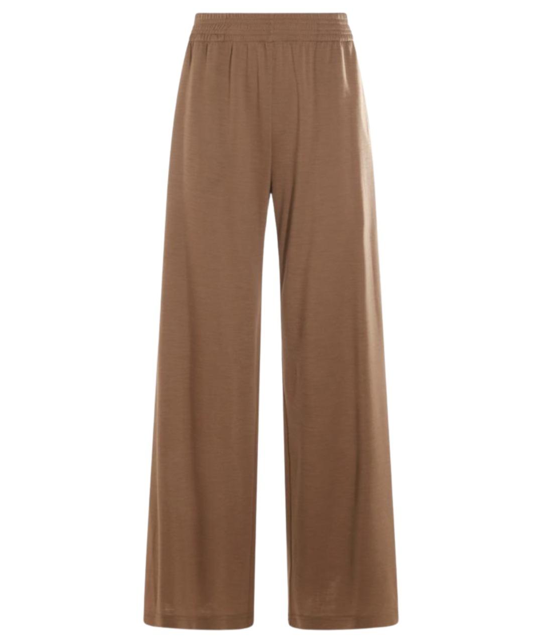 FABIANA FILIPPI Коричневые вискозные прямые брюки, фото 1