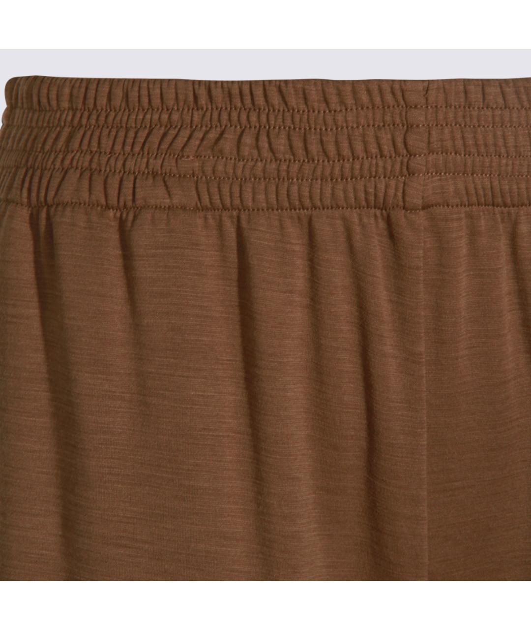 FABIANA FILIPPI Коричневые вискозные прямые брюки, фото 4