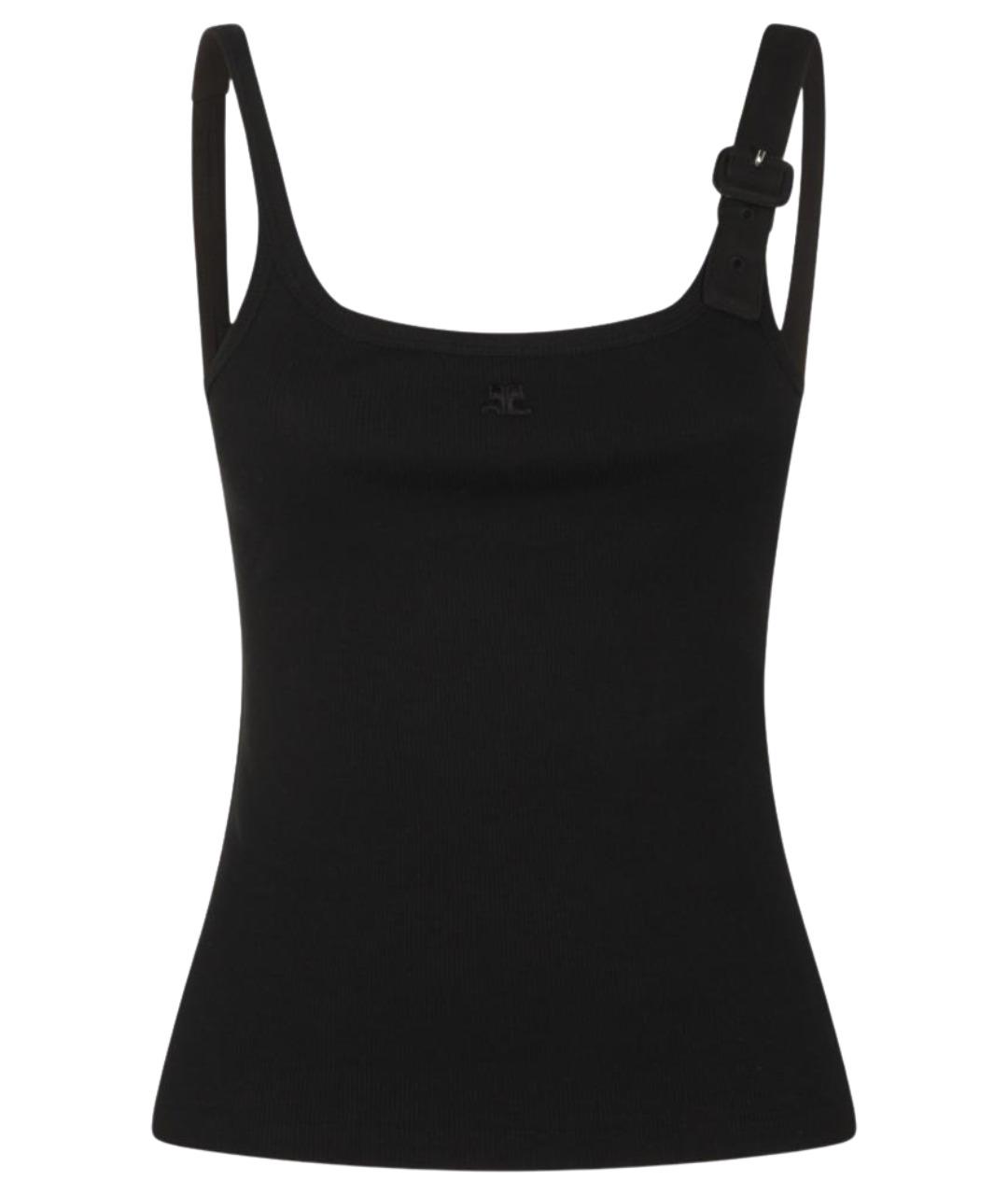 COURREGES Черная хлопковая майка, фото 1