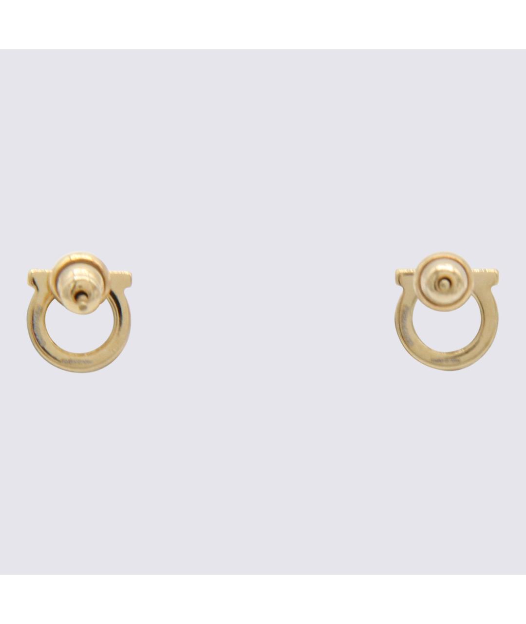 FERRAGAMO Золотые латунные серьги, фото 2