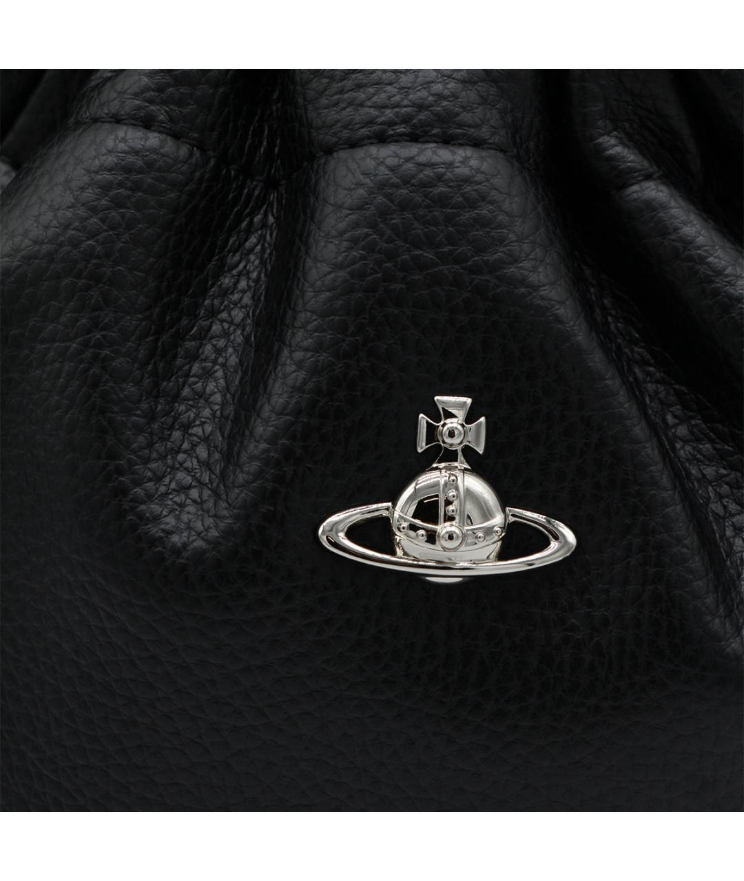 VIVIENNE WESTWOOD Черная сумка через плечо из искусственной кожи, фото 4