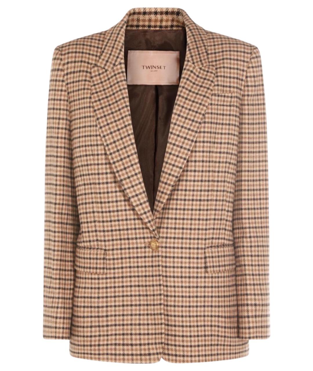 TWIN-SET Мульти полиэстеровый жакет/пиджак, фото 1