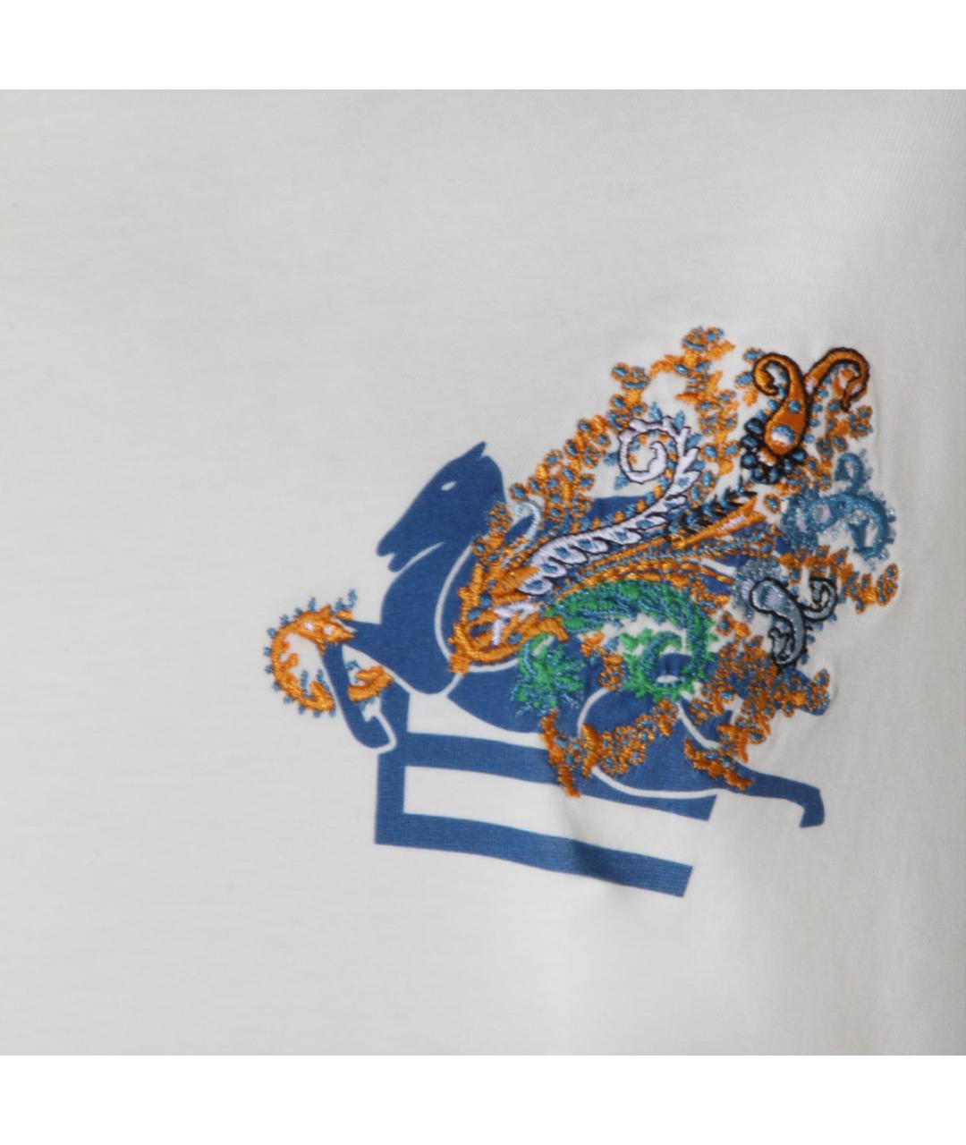 ETRO Белая хлопковая футболка, фото 3