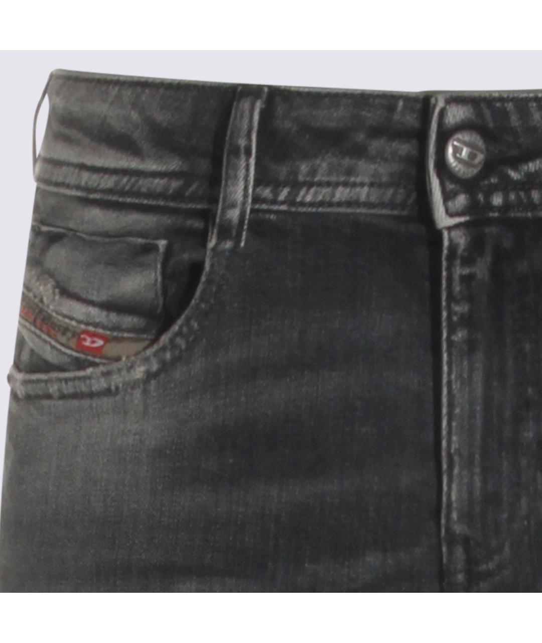 DIESEL Черные хлопковые джинсы слим, фото 3