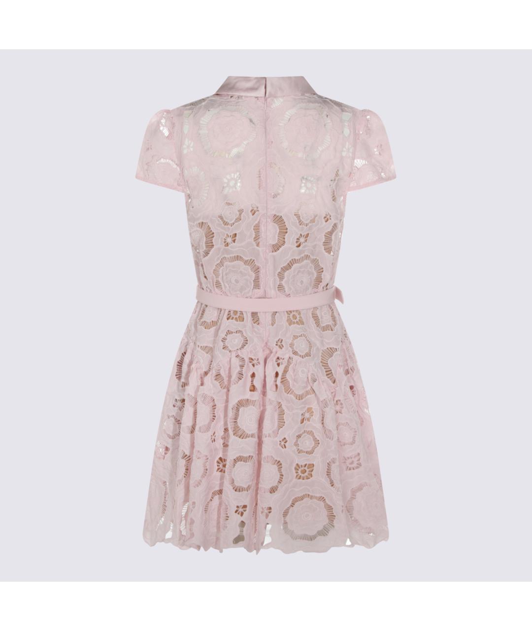 SELF-PORTRAIT Розовое повседневное платье, фото 2