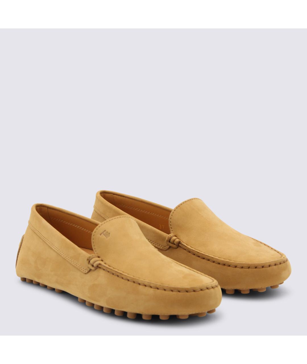 TOD'S Бежевые замшевые мокасины, фото 2