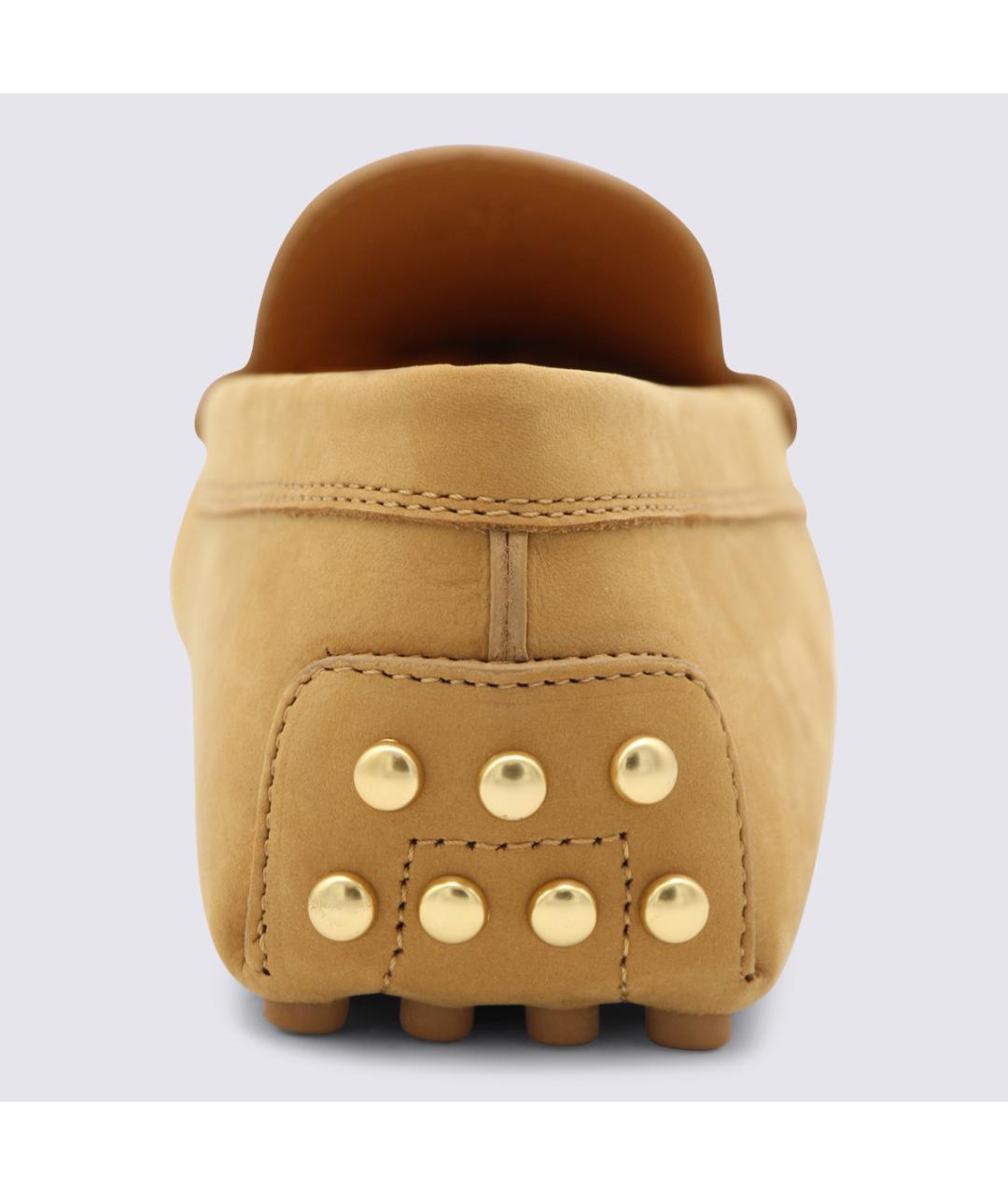 TOD'S Бежевые замшевые мокасины, фото 4
