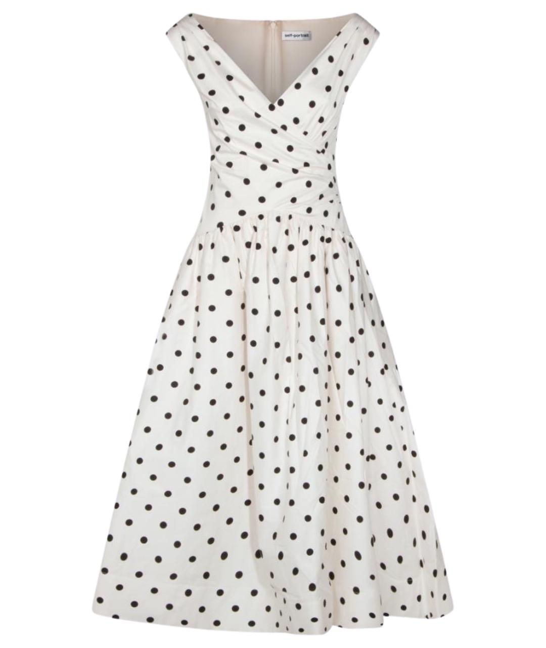 SELF-PORTRAIT Белое хлопковое повседневное платье, фото 1