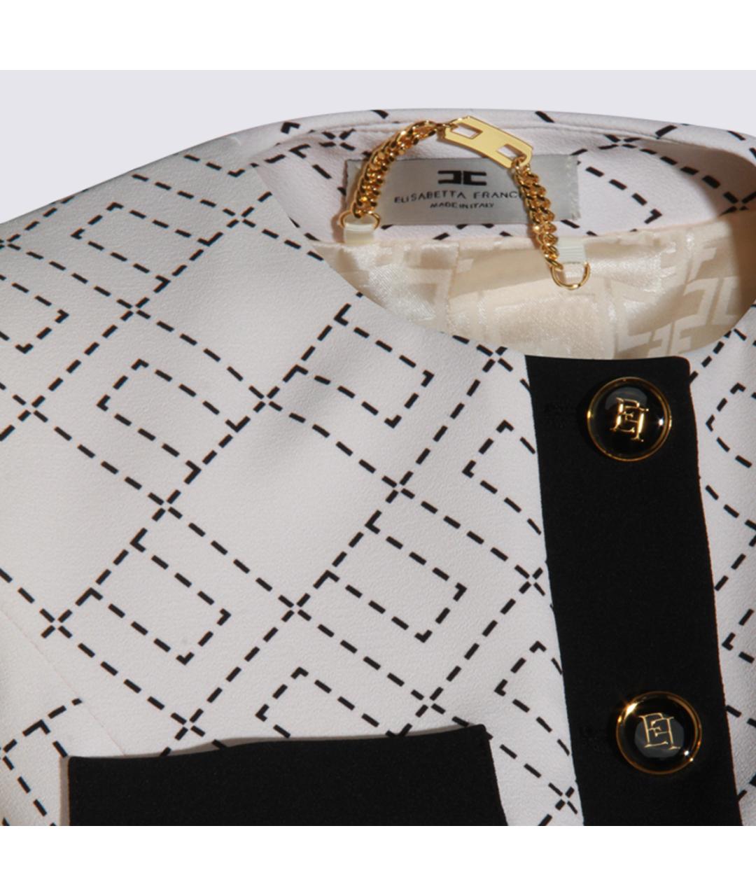 ELISABETTA FRANCHI Мульти полиэстеровый жакет/пиджак, фото 4