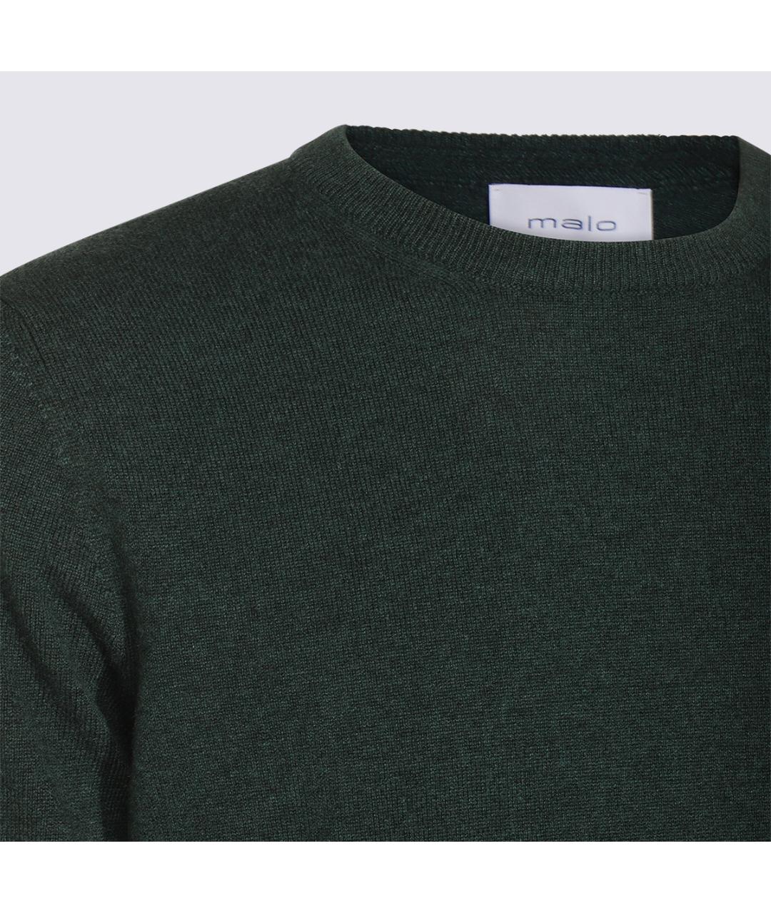 MALO Зеленый шерстяной джемпер / свитер, фото 4