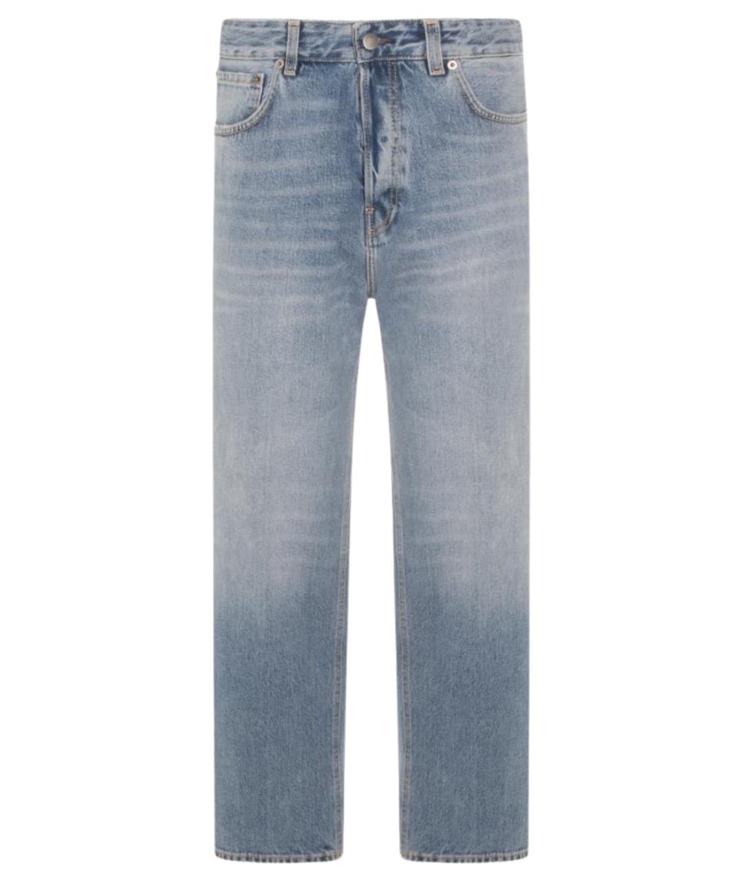 HAIKURE Синие хлопковые прямые джинсы, фото 1