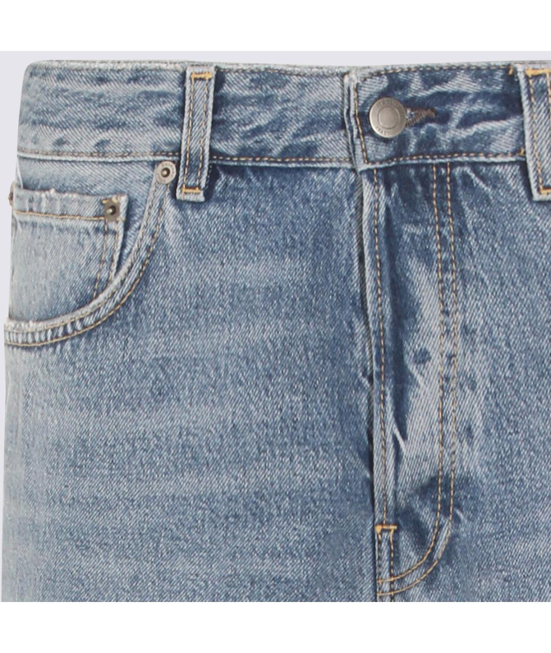 HAIKURE Синие хлопковые прямые джинсы, фото 3