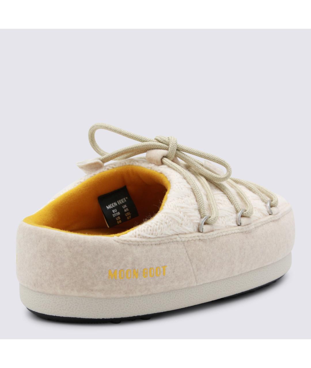 MOON BOOT Белые текстильные мюли, фото 3