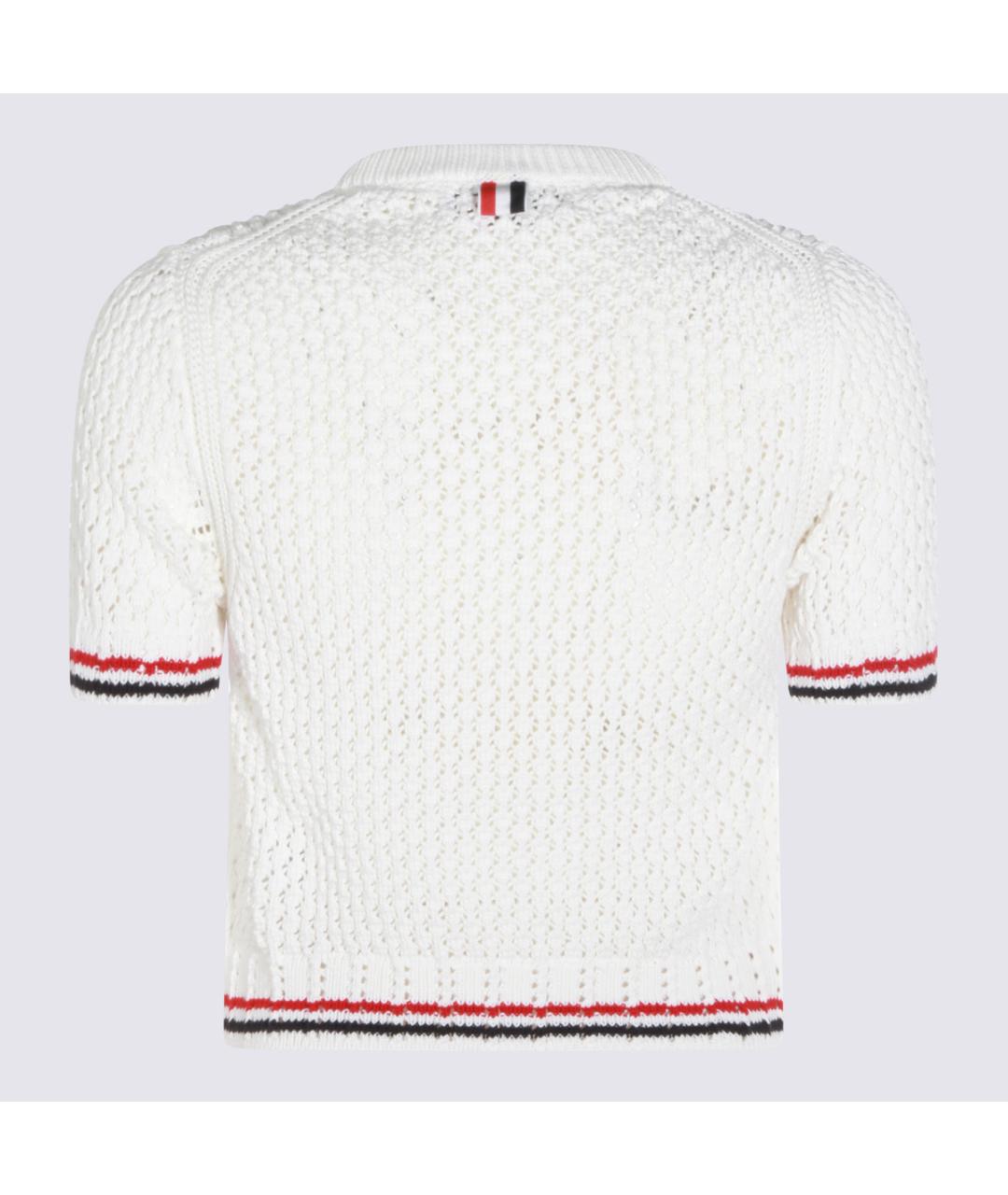THOM BROWNE Белый хлопковый джемпер / свитер, фото 2