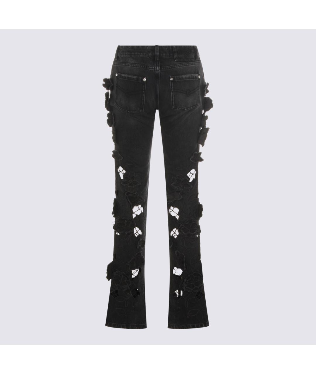 BLUMARINE Черные хлопковые джинсы слим, фото 2