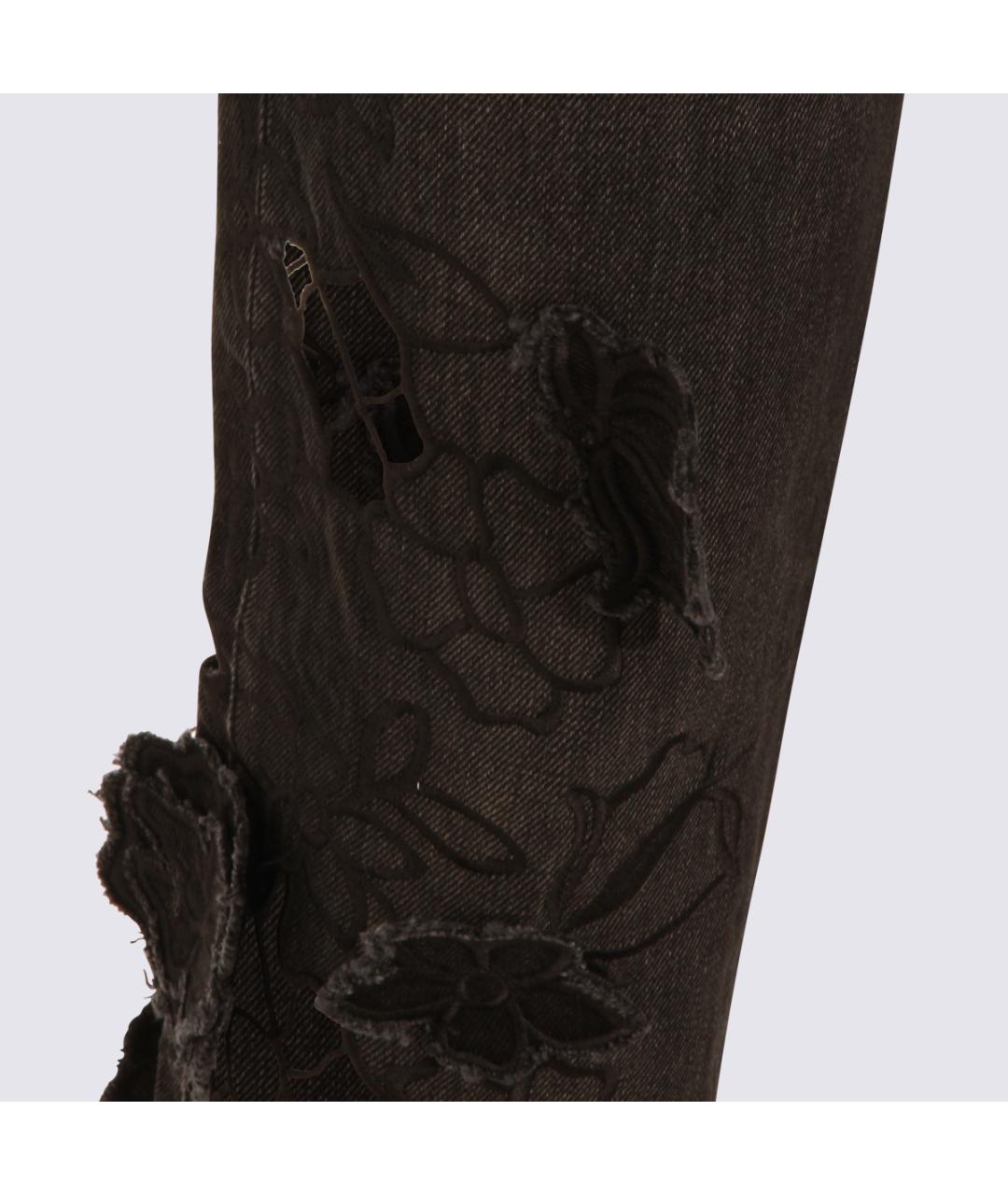 BLUMARINE Черные хлопковые джинсы слим, фото 3