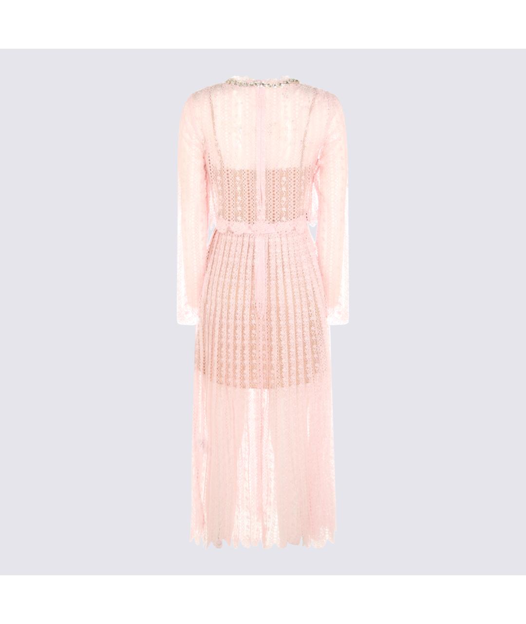 SELF-PORTRAIT Розовое полиэстеровое платье, фото 2