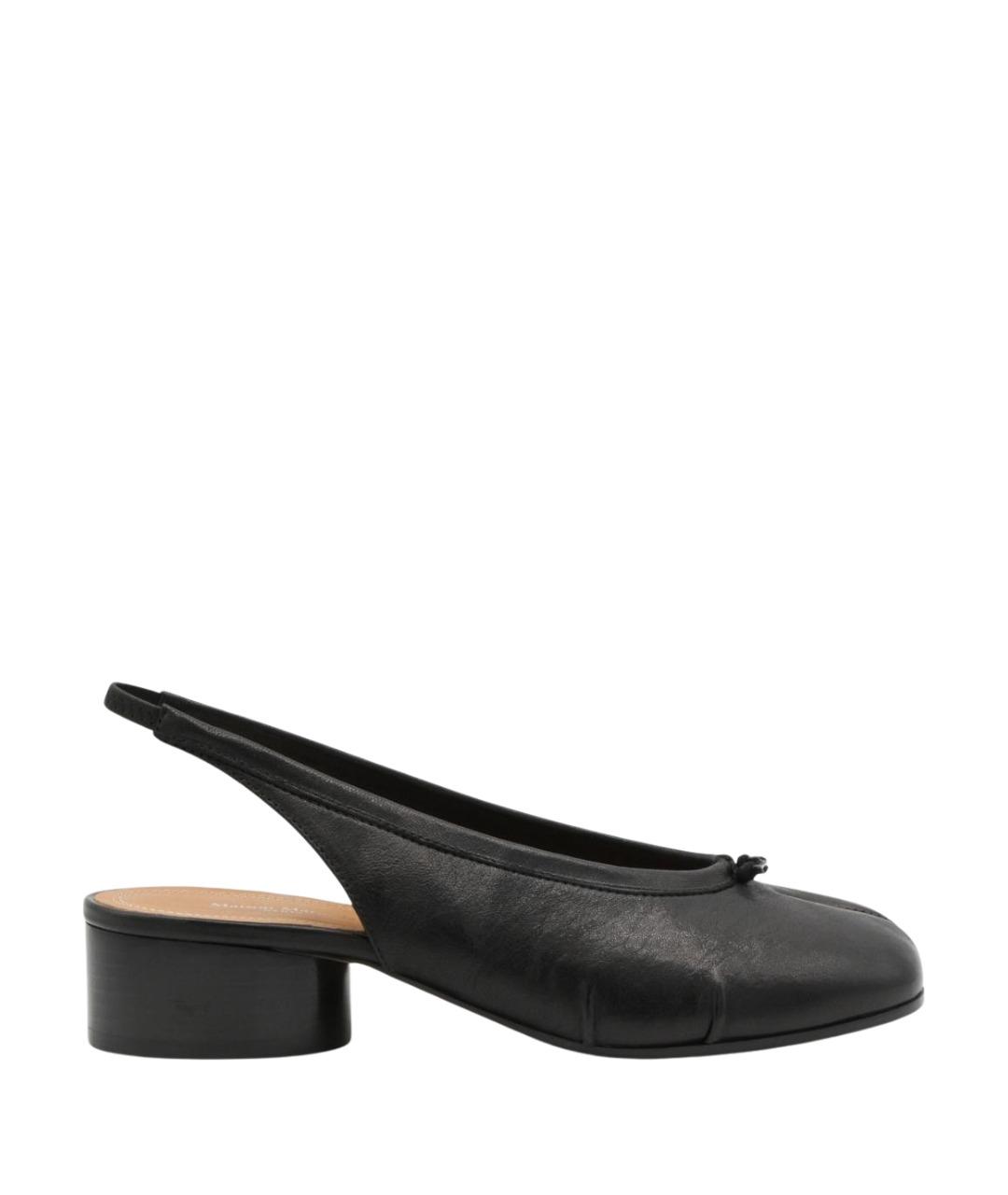 MAISON MARGIELA Черные кожаные туфли, фото 1