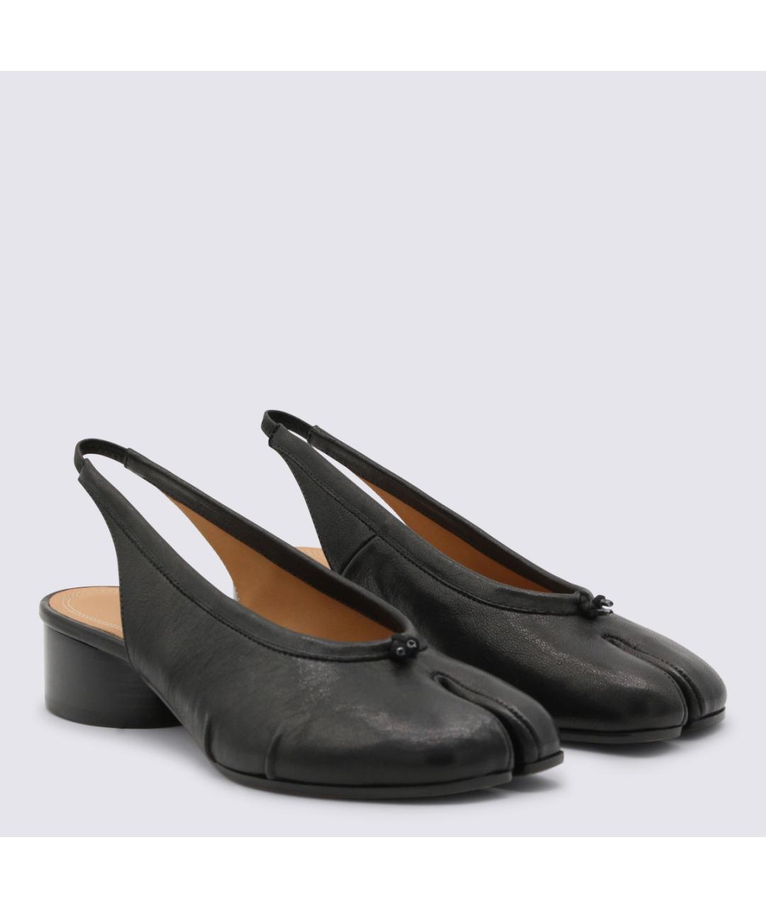 MAISON MARGIELA Черные кожаные туфли, фото 2