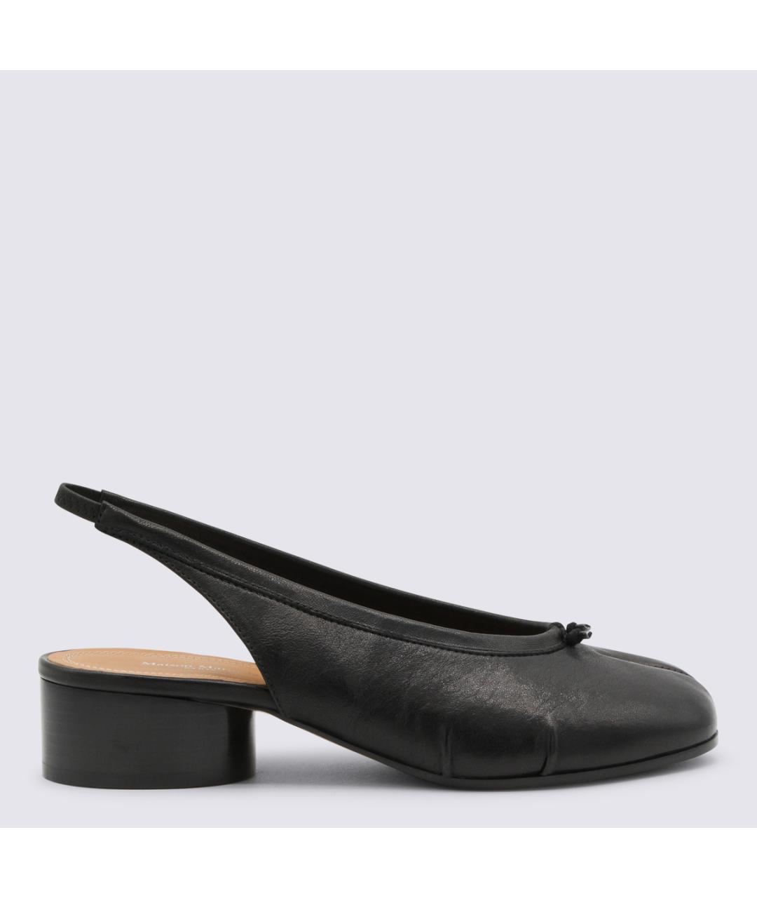 MAISON MARGIELA Черные кожаные туфли, фото 5