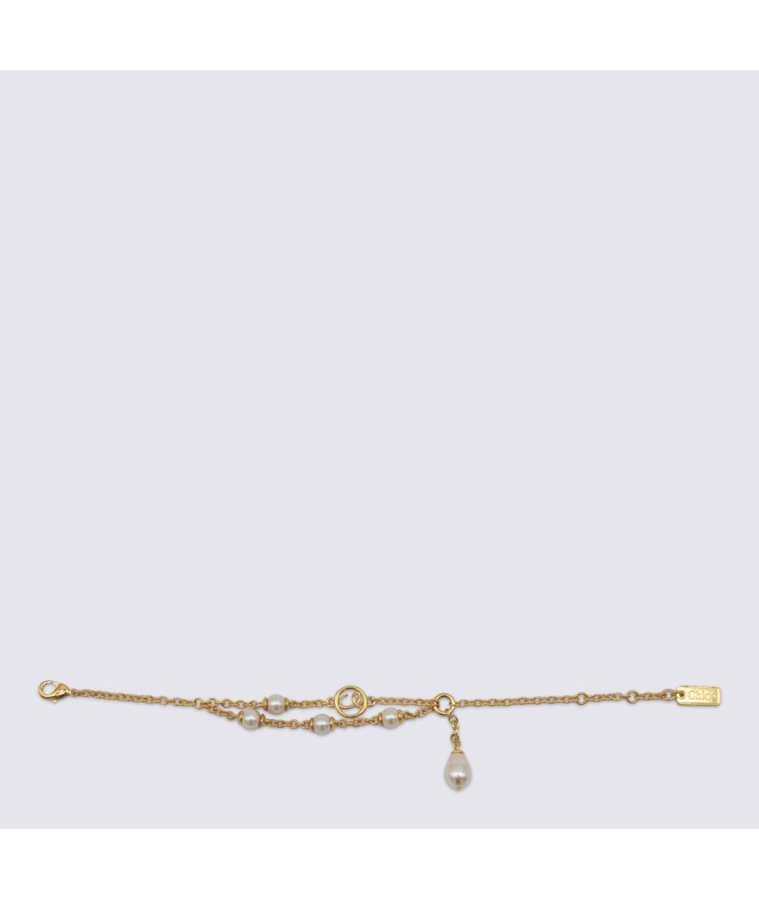 CHLOE Золотой металлический браслет, фото 3