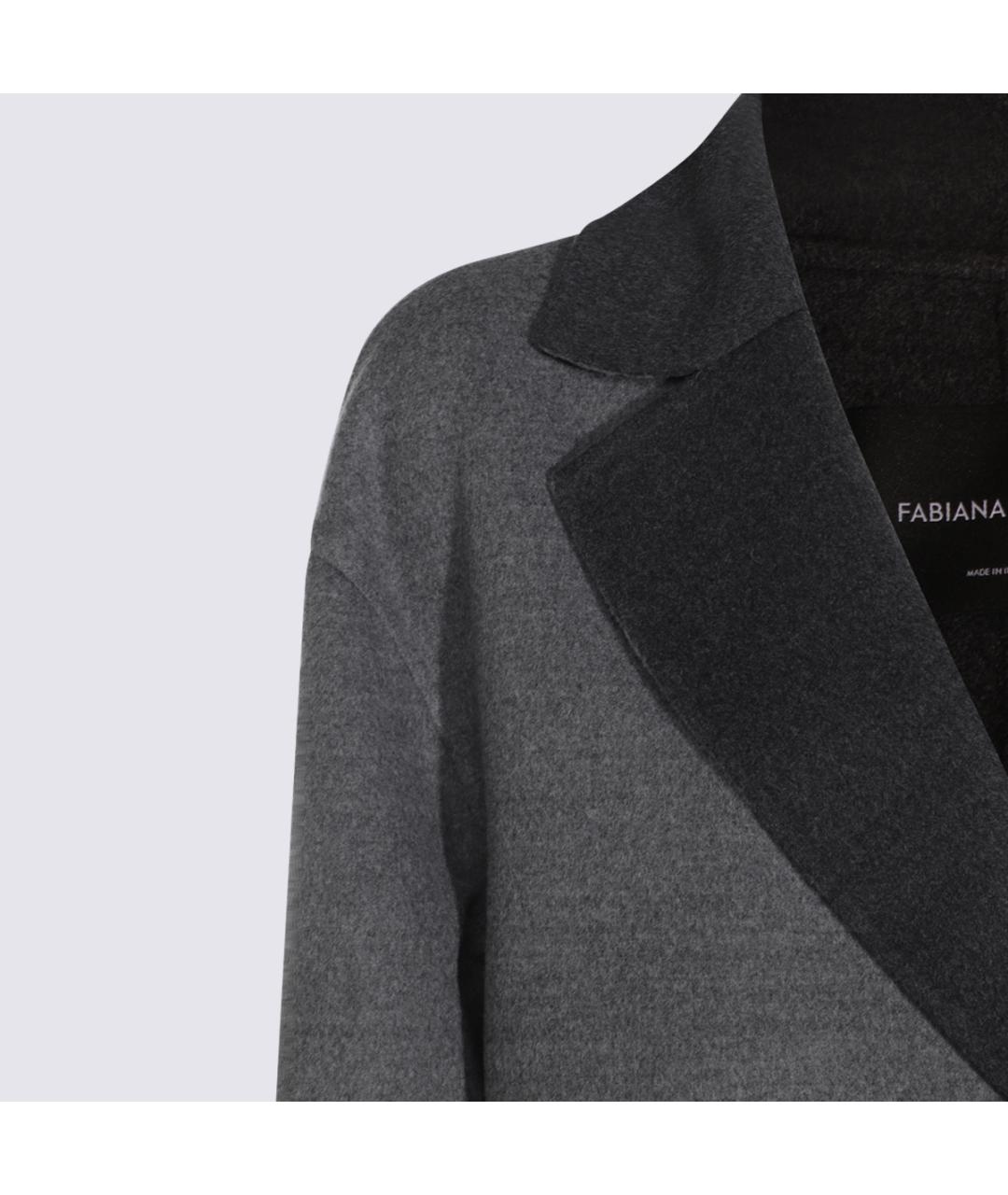 FABIANA FILIPPI Серое шерстяное пальто, фото 3