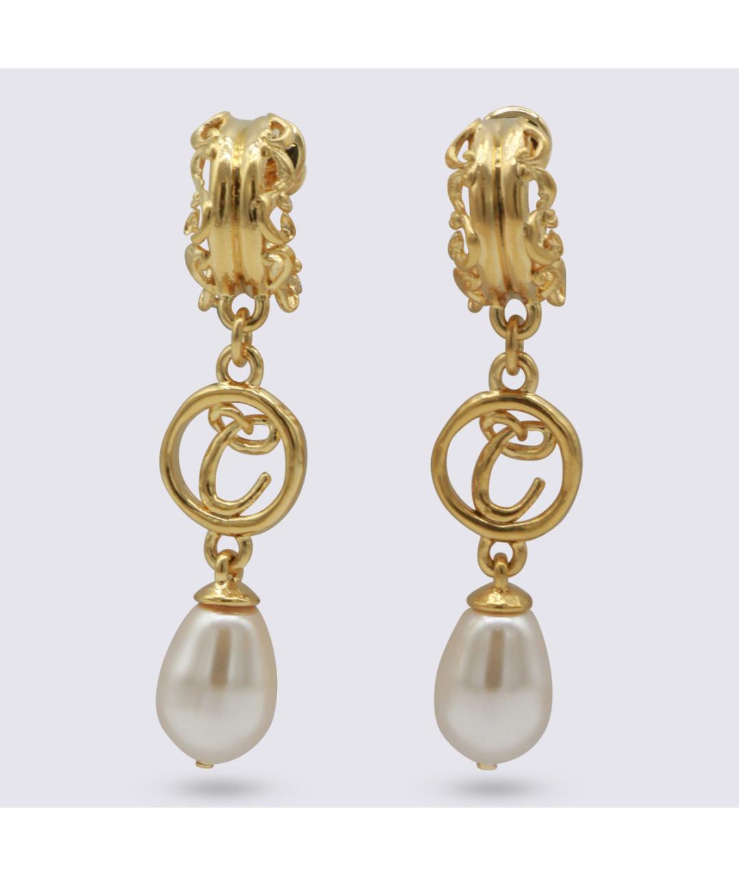 CHLOE Золотые металлические серьги, фото 5